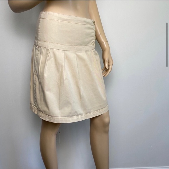 Anthro Hei Hei Beige Side Button Skirt 0 - Picture 4 of 8